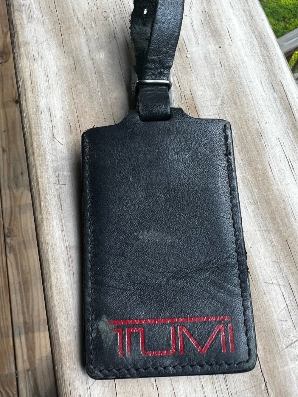 Leather Tumi Luggage Tag
